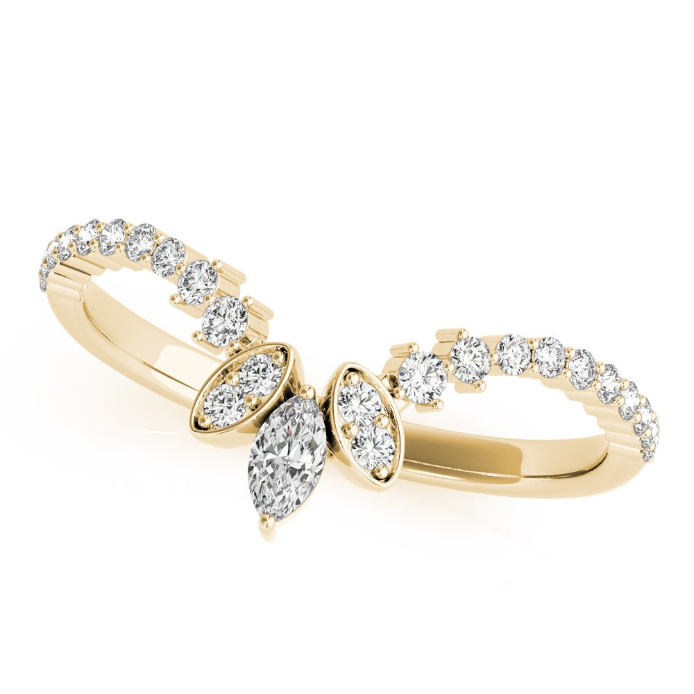 Marquise Chevron Wedding Band - Wedding Band - Design Jewellers Edmonton