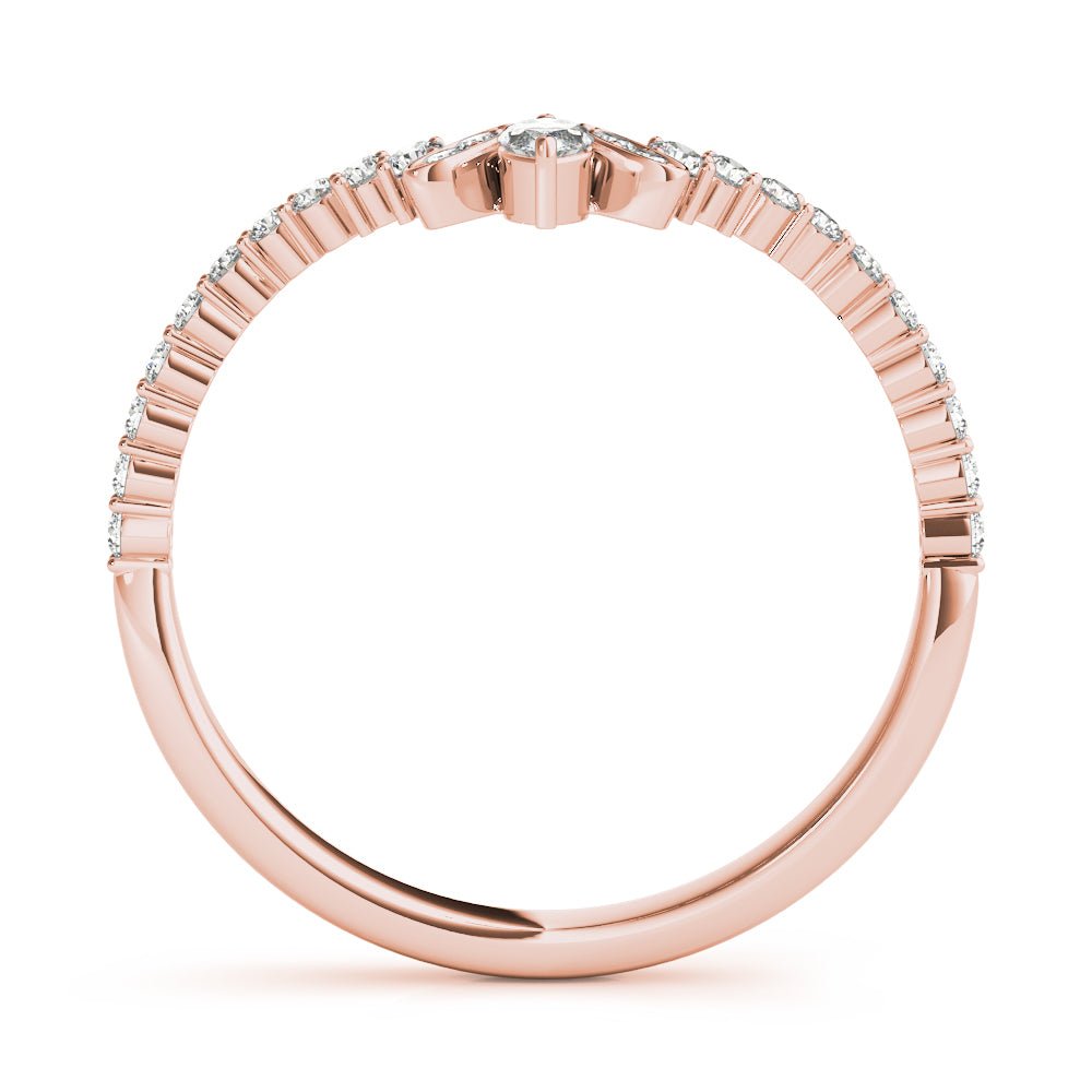 Marquise Chevron Wedding Band - Wedding Band - Design Jewellers Edmonton