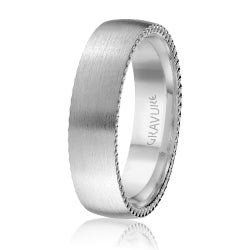 Men's 10K Gold Brushed Finish Milgrain Edge Band - Gold Bands with Designs - Design Jewellers Edmonton