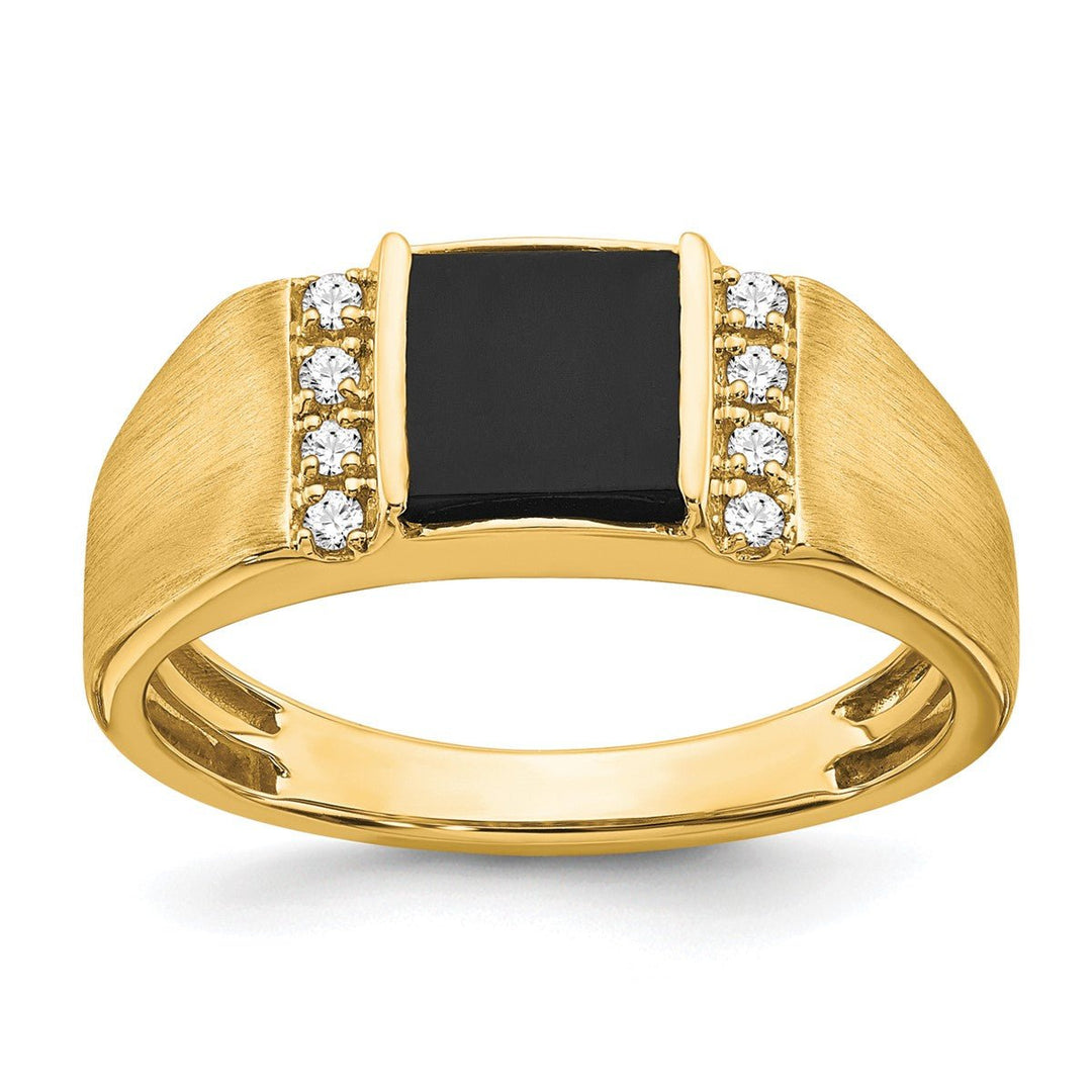 Men's Diamond and Onyx Ring - Ring - Design Jewellers Edmonton