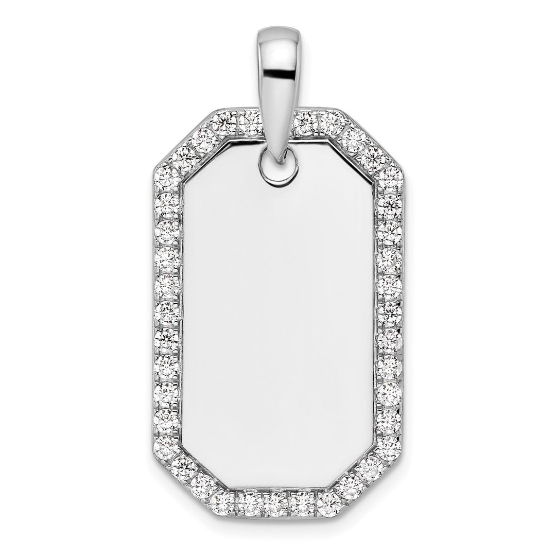 Men's Diamond Dog Tag Pendant