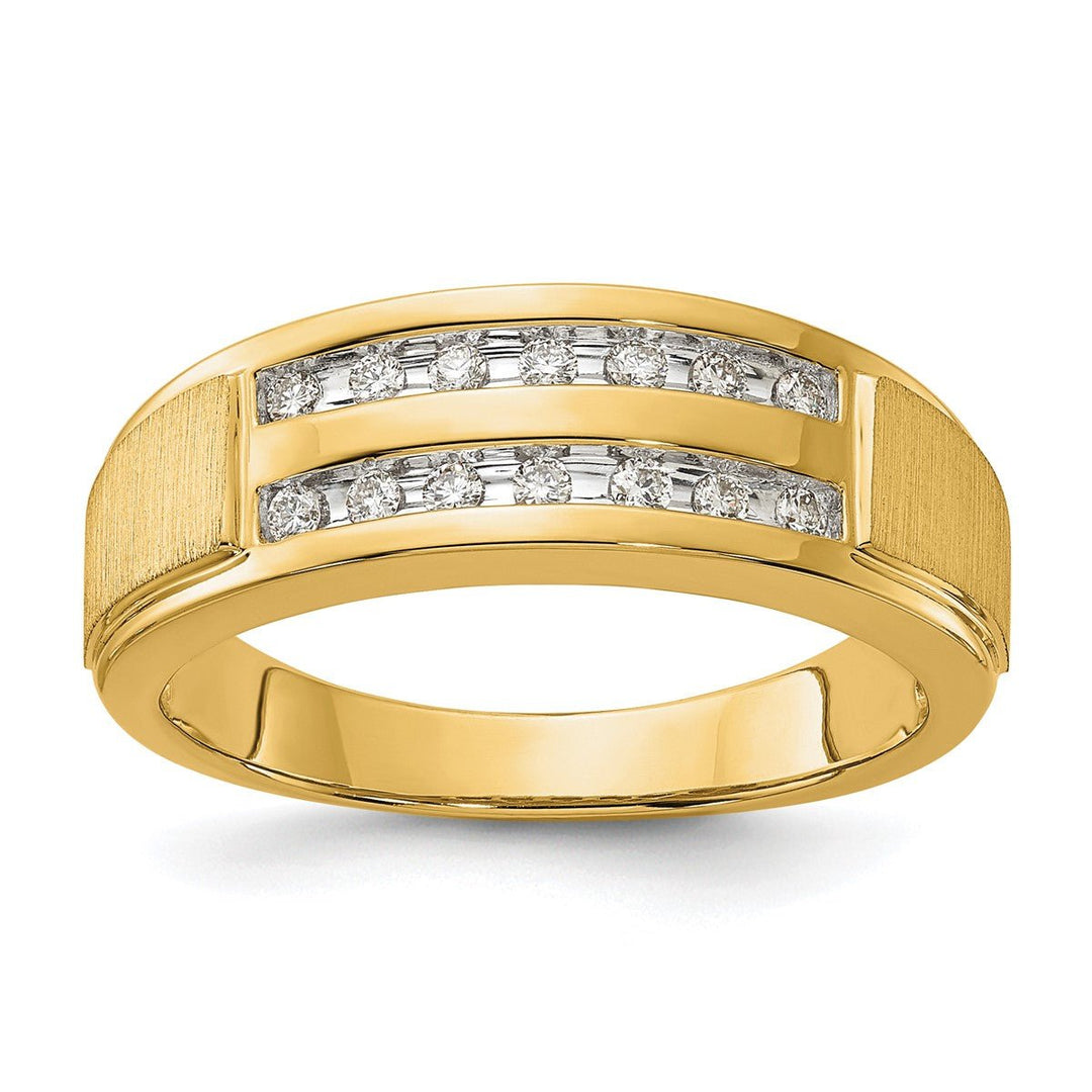 Men's Diamond Double Row Ring - Ring - Design Jewellers Edmonton