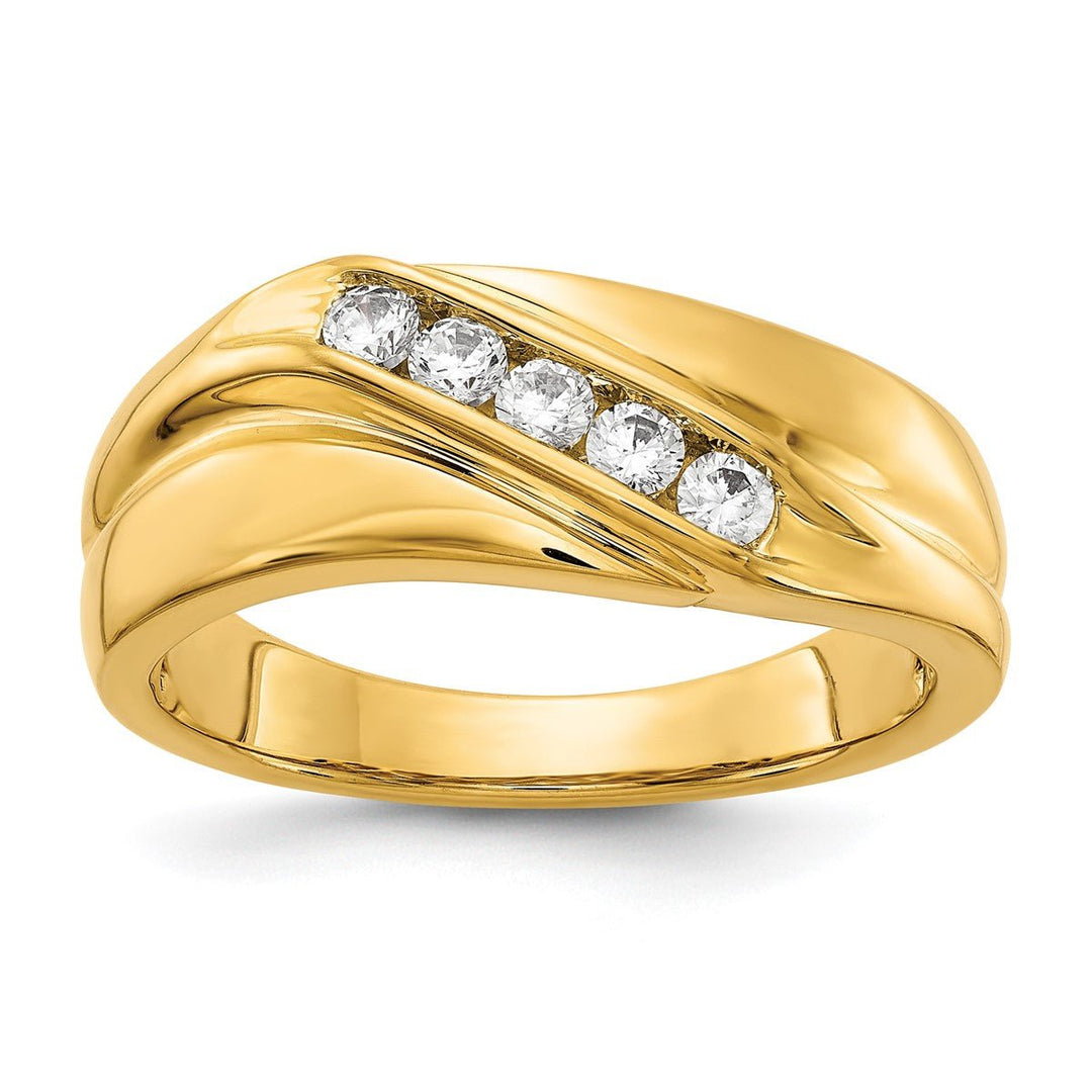 Men's Diamond Five Stone Ring - Ring - Design Jewellers Edmonton