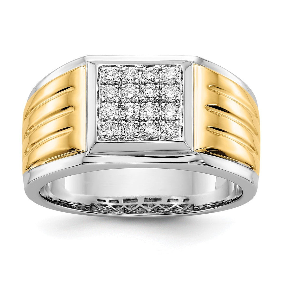 Men's Diamond Square Cluster Ring