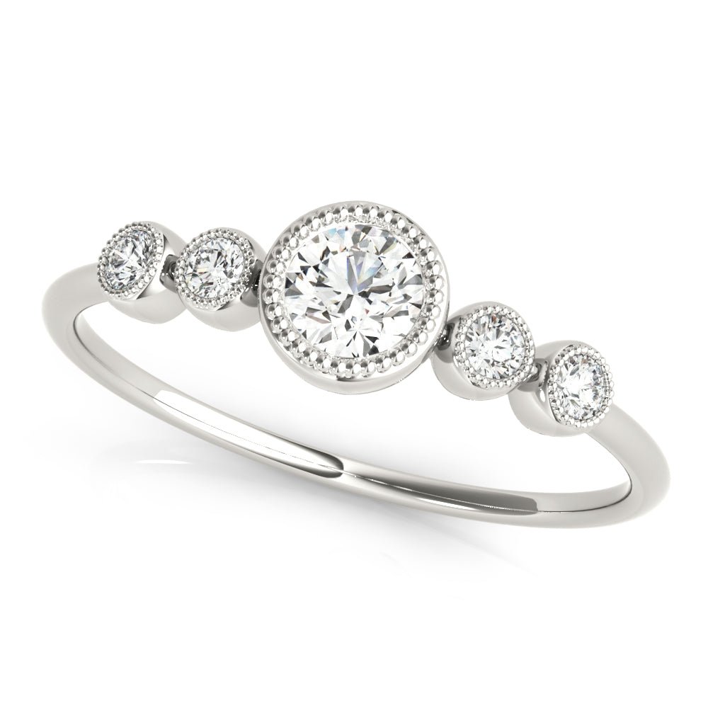 Milgrain Bezel Set Fashion Ring