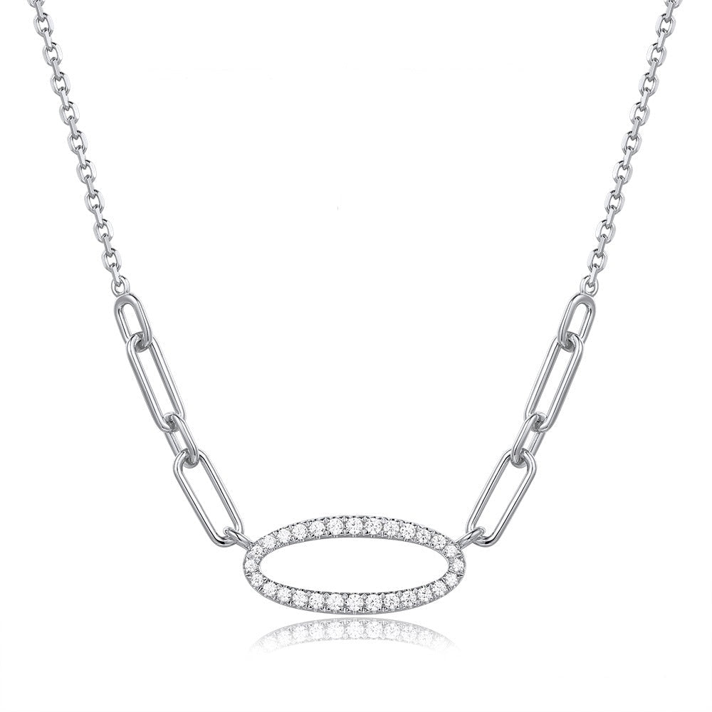 Modern Design Gold Necklace With Diamonds
