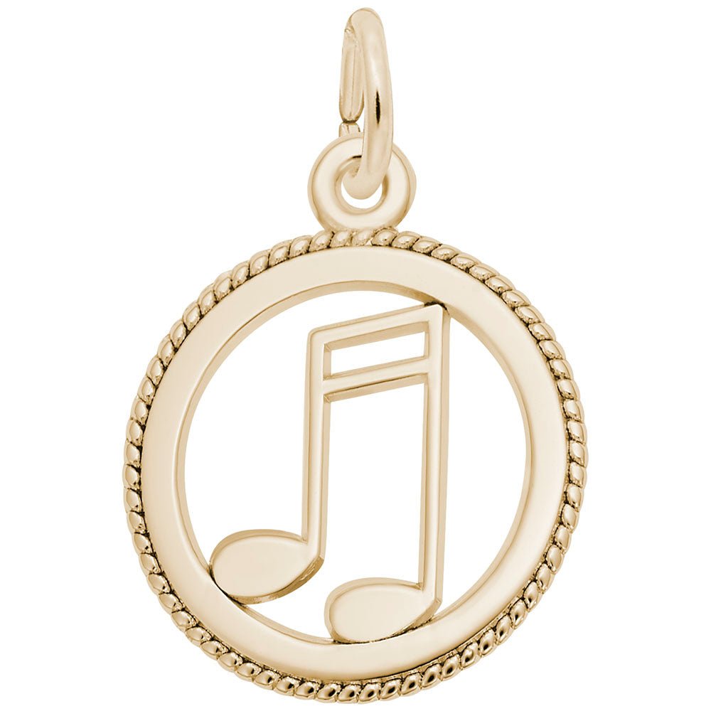 Music Note Disc Charm - Charms - Design Jewellers Edmonton