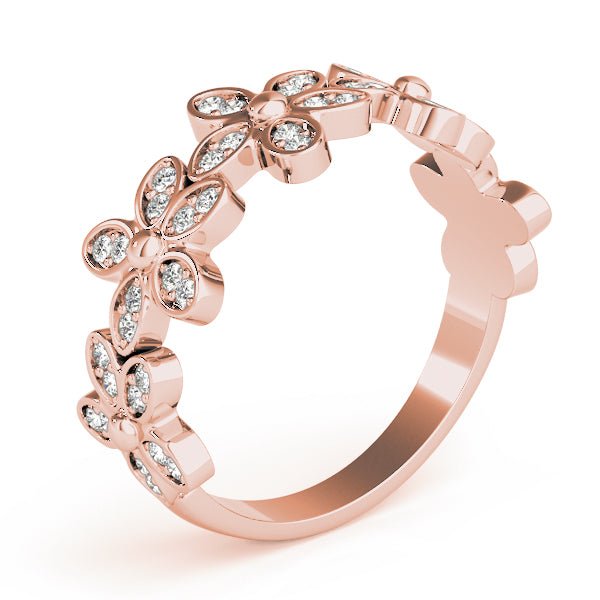 Nature Inspired Floral Shape Stackable Fashion Ring - Stackable Ring - Design Jewellers Edmonton