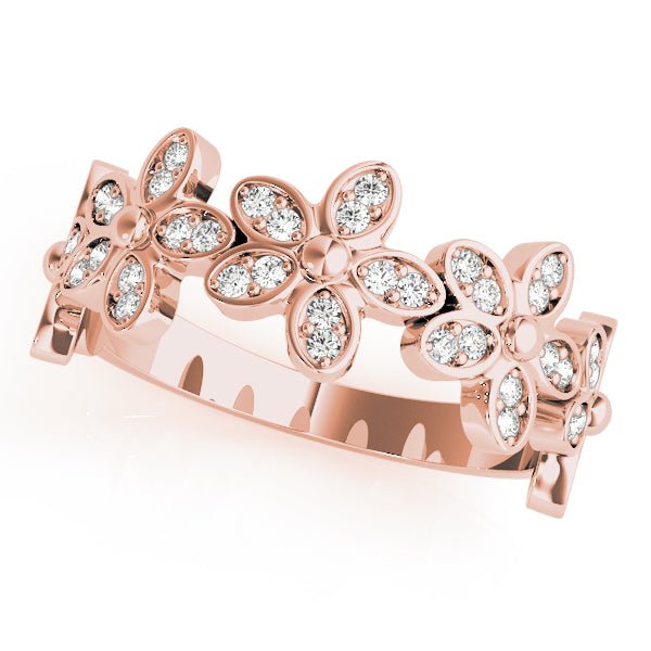 Nature Inspired Floral Shape Stackable Fashion Ring - Stackable Ring - Design Jewellers Edmonton