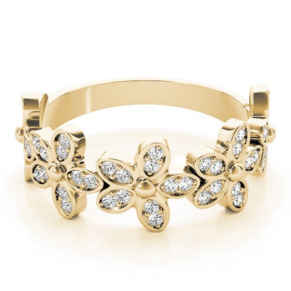 Nature Inspired Floral Shape Stackable Fashion Ring - Stackable Ring - Design Jewellers Edmonton