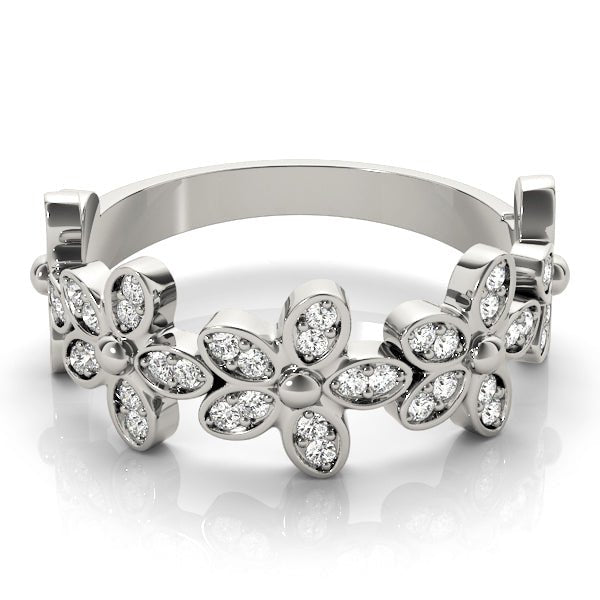 Nature Inspired Floral Shape Stackable Fashion Ring - Stackable Ring - Design Jewellers Edmonton