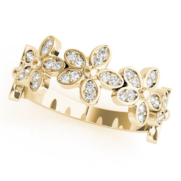 Nature Inspired Floral Shape Stackable Fashion Ring - Stackable Ring - Design Jewellers Edmonton
