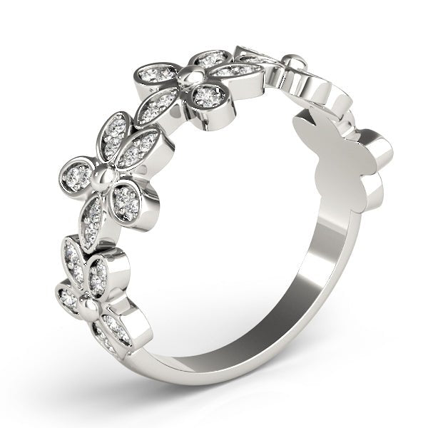 Nature Inspired Floral Shape Stackable Fashion Ring - Stackable Ring - Design Jewellers Edmonton