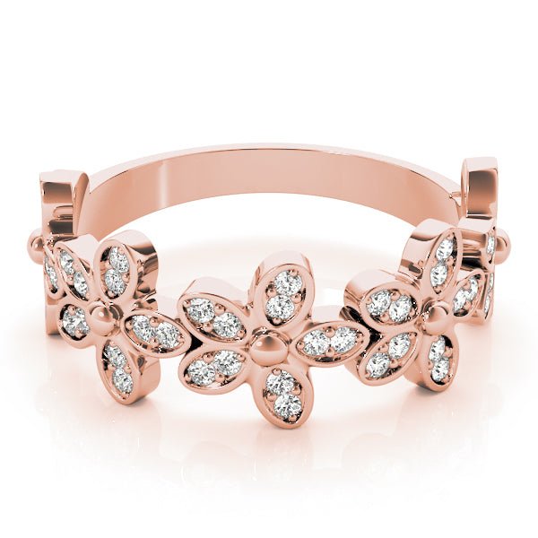Nature Inspired Floral Shape Stackable Fashion Ring - Stackable Ring - Design Jewellers Edmonton