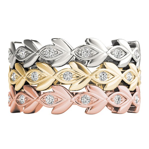 Nature Inspired Floral Shape Stackable Ring - Stackable Ring - Design Jewellers Edmonton