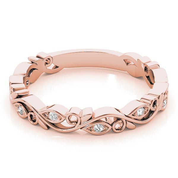 Nature Inspired Floral Stackable Fashion Band - Stackable Ring - Design Jewellers Edmonton