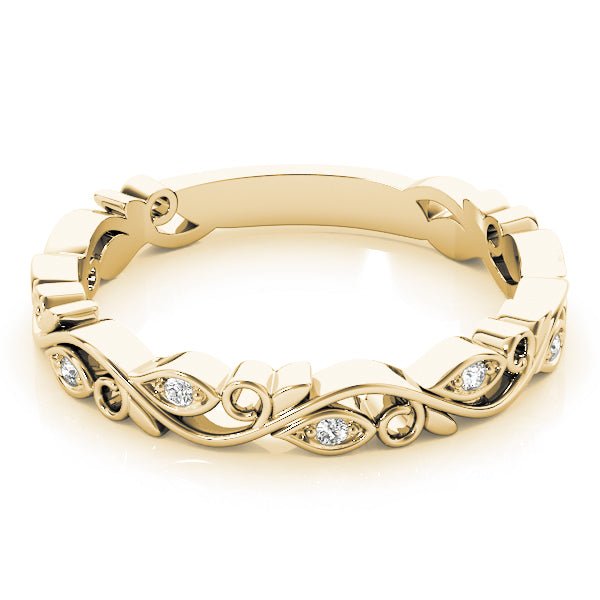 Nature Inspired Floral Stackable Fashion Band - Stackable Ring - Design Jewellers Edmonton