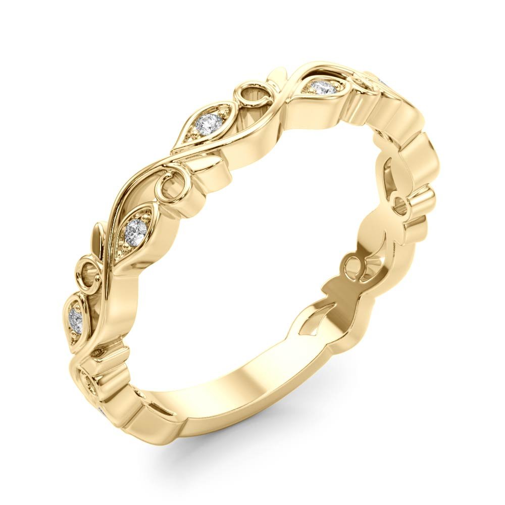 Nature Inspired Floral Stackable Fashion Band - Stackable Ring - Design Jewellers Edmonton