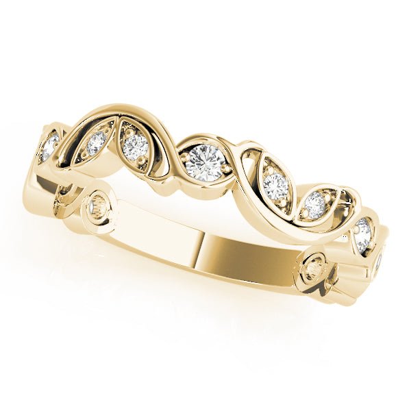 Nature Inspired Floral Stackable Wedding Ring - Wedding Band - Design Jewellers Edmonton