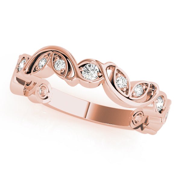 Nature Inspired Floral Stackable Wedding Ring - Wedding Band - Design Jewellers Edmonton