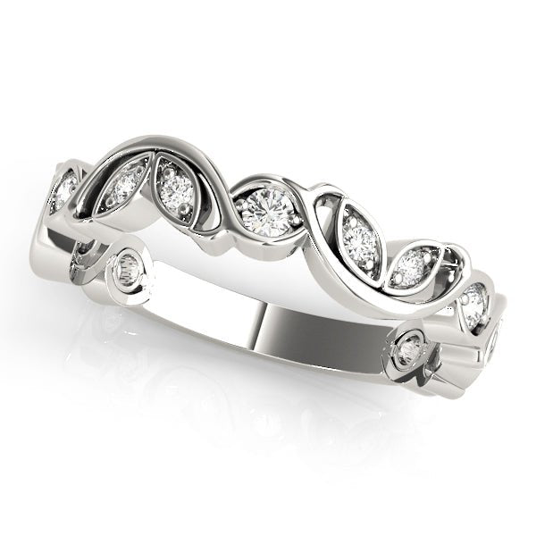Nature Inspired Floral Stackable Wedding Ring - Wedding Band - Design Jewellers Edmonton