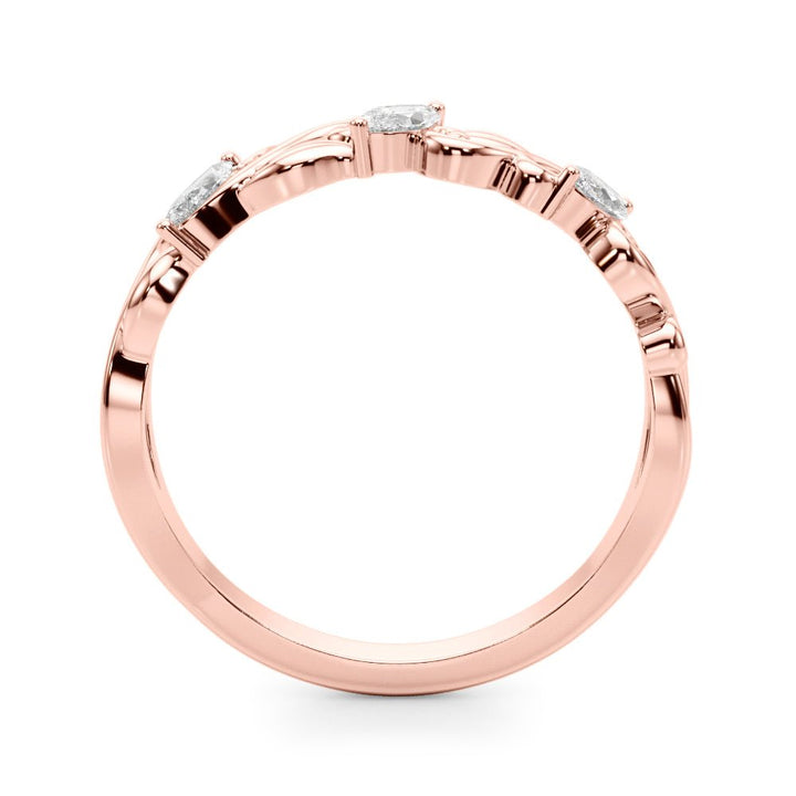 Nature Inspired Marquise Shape Wedding Band - Wedding Band - Design Jewellers Edmonton