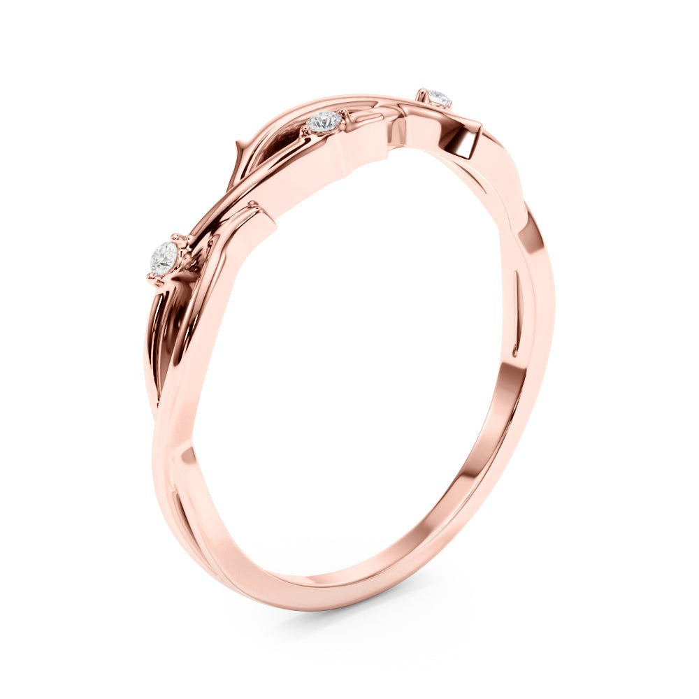 Nature Inspired Twisting Wedding Band - Wedding Band - Design Jewellers Edmonton