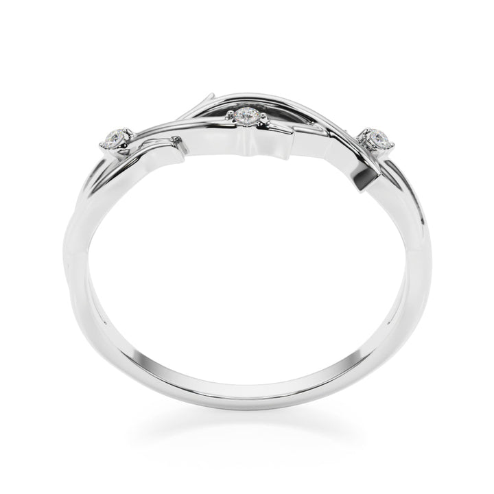 Nature Inspired Twisting Wedding Band - Wedding Band - Design Jewellers Edmonton