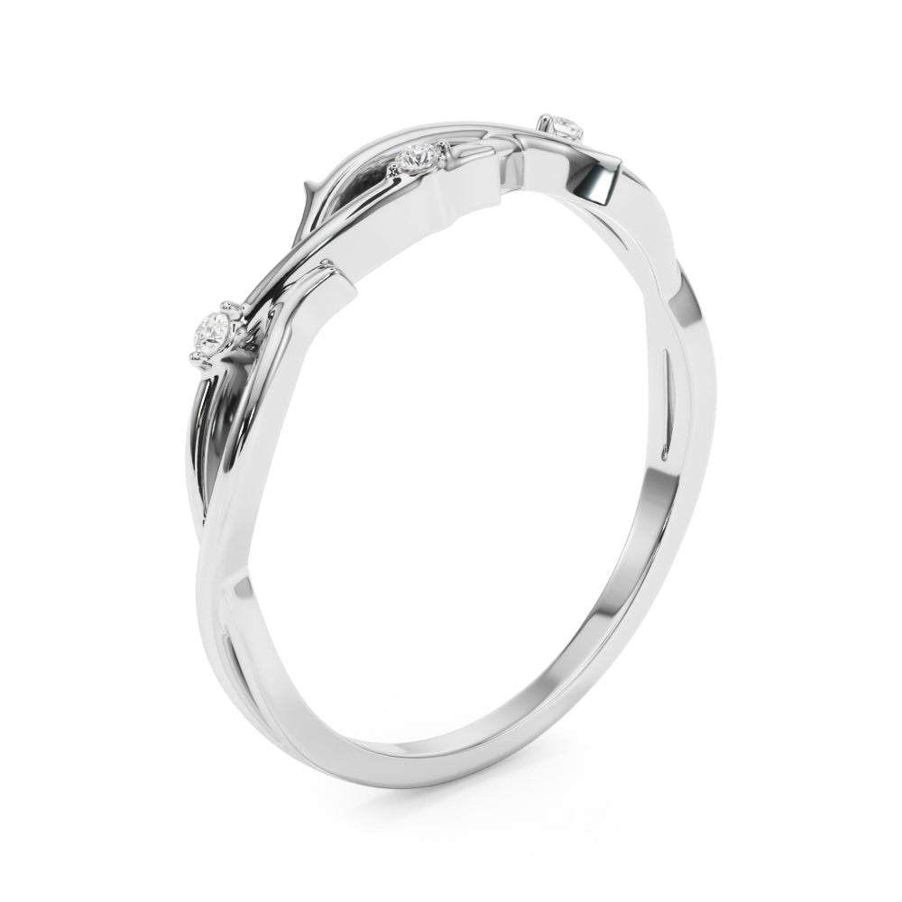 Nature Inspired Twisting Wedding Band - Wedding Band - Design Jewellers Edmonton