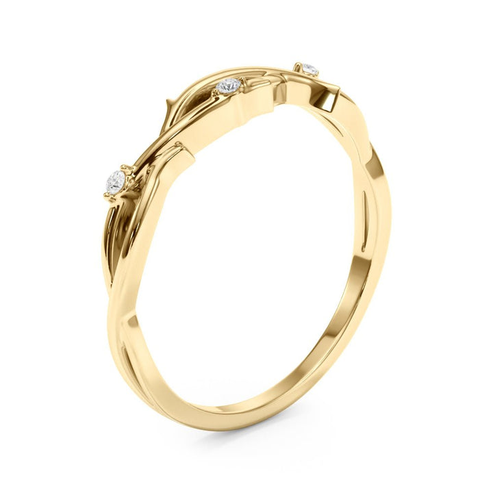 Nature Inspired Twisting Wedding Band - Wedding Band - Design Jewellers Edmonton