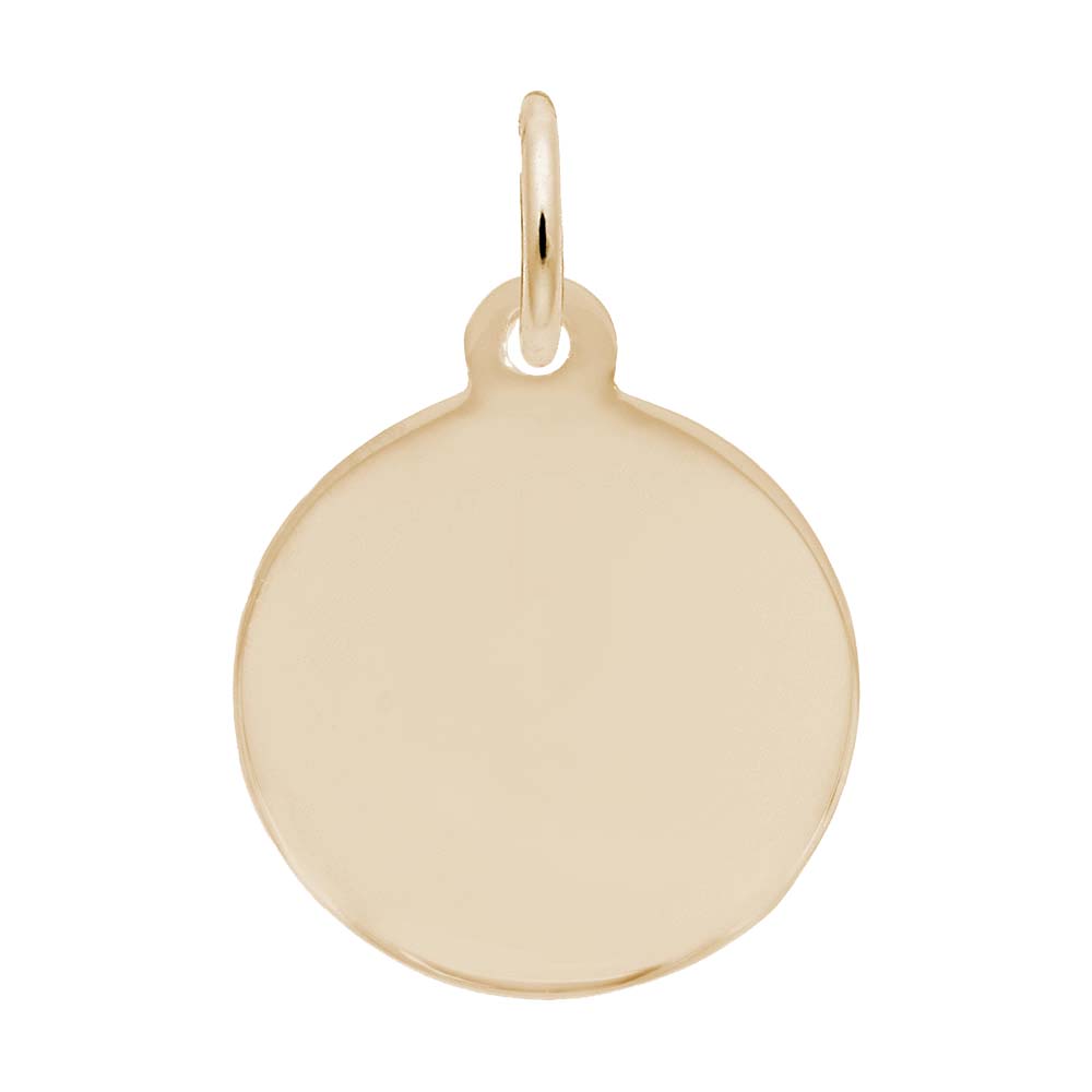 New Petite Disc Plain Charm - Charms - Design Jewellers Edmonton