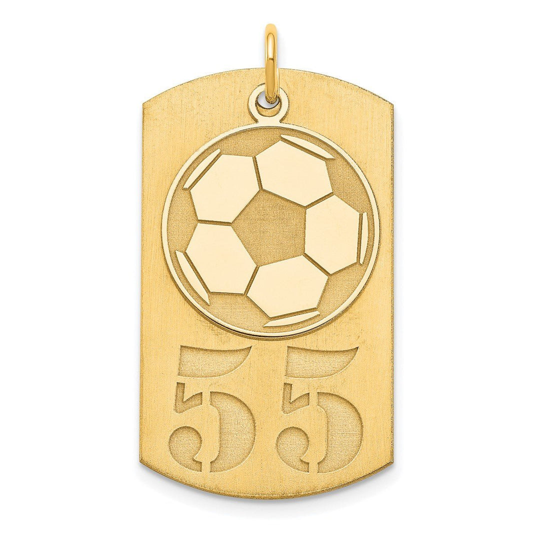 Personalized 2-Piece Soccer Ball Dog Tag Charm