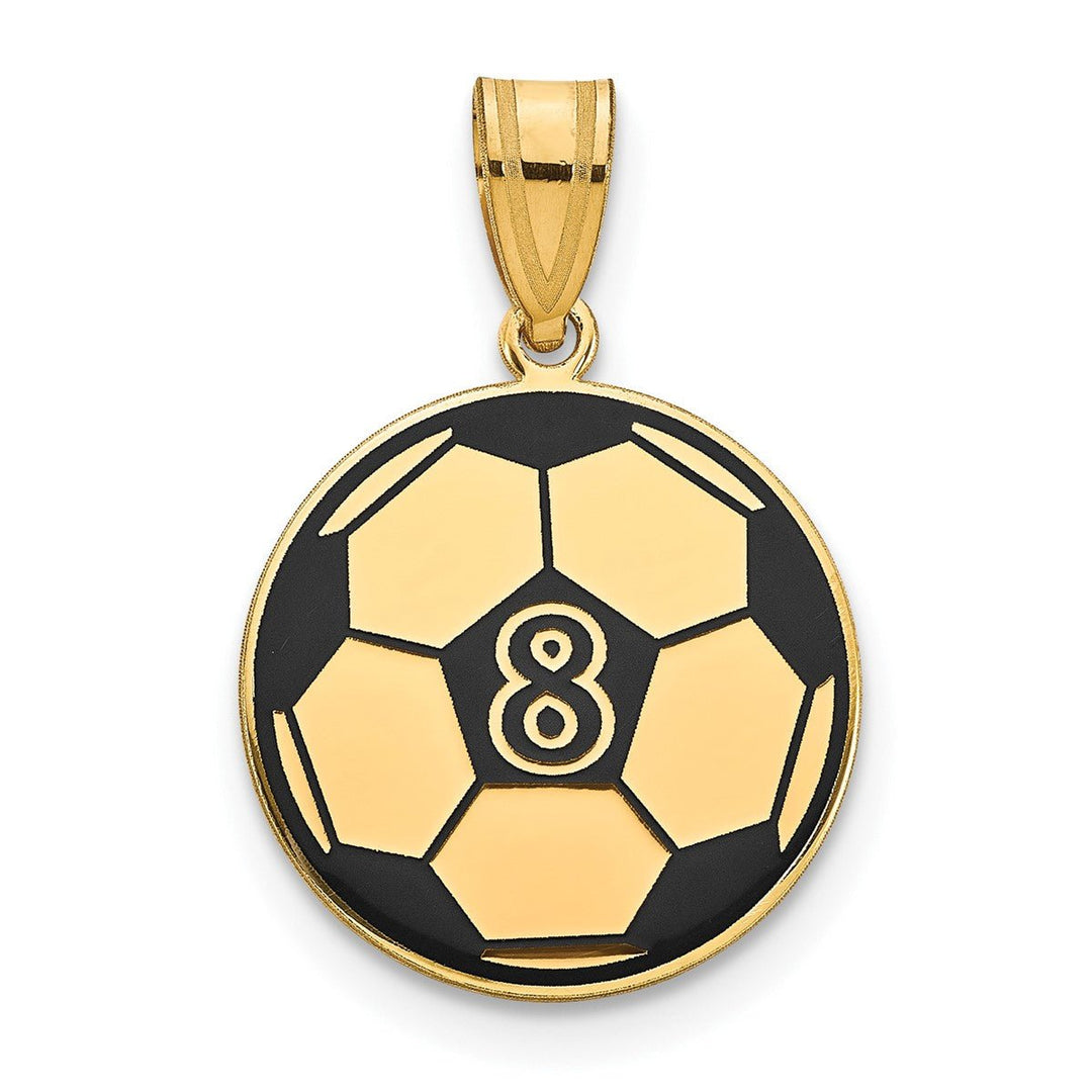 Personalized Enameled Soccer Ball Pendant