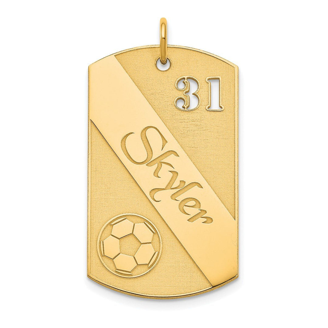 Personalized Soccer Ball Dog Tag Charm