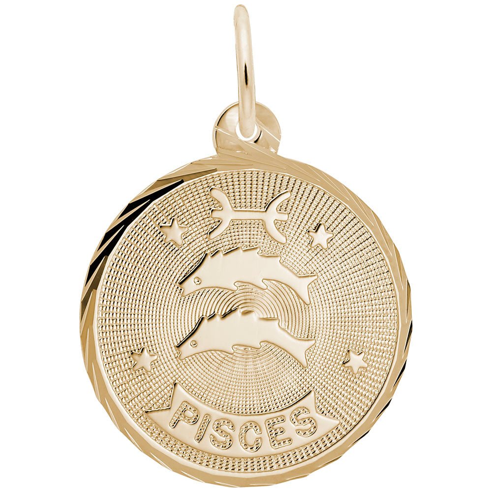 Pisces Constellation Disc Charm - Charms - Design Jewellers Edmonton