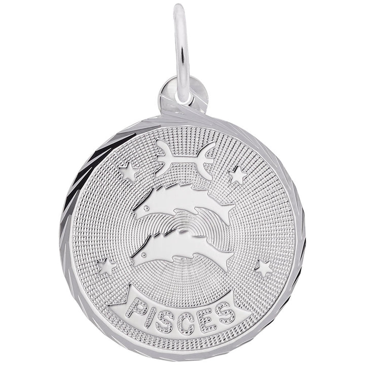 Pisces Constellation Disc Charm - Charms - Design Jewellers Edmonton