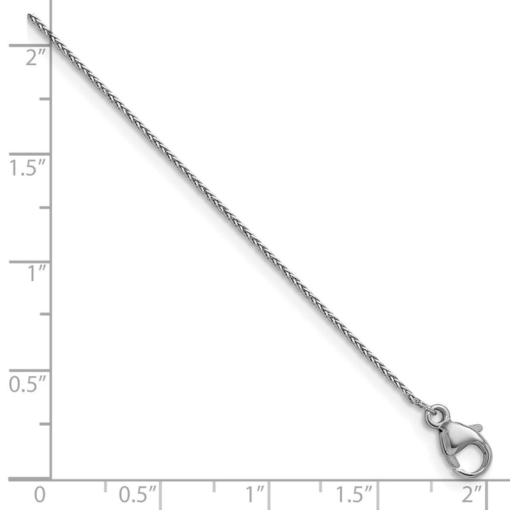 Platinum 0.7mm Spiga (Wheat) Chain, 18" - Chain - Design Jewellers Edmonton