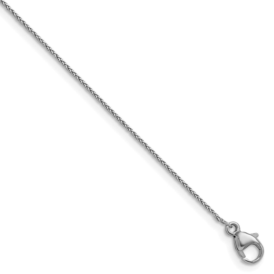 Platinum 0.7mm Spiga (Wheat) Chain, 18"