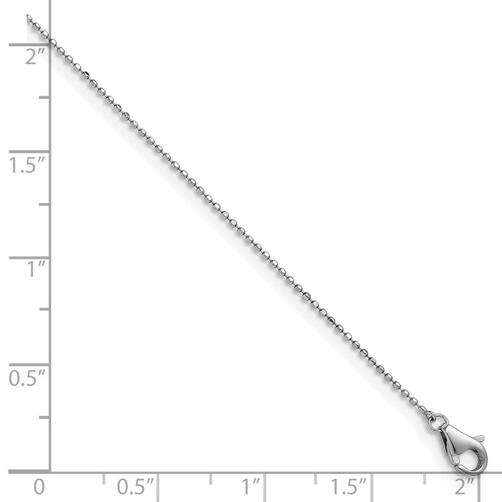 Platinum 0.8mm Ball (Beaded) Chain, 18" - Chain - Design Jewellers Edmonton