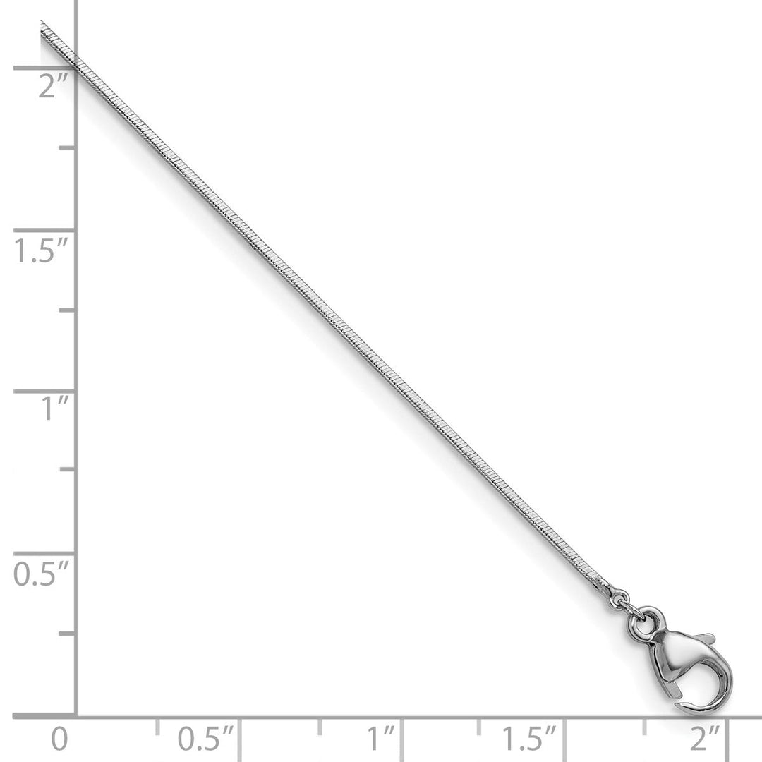Platinum 0.8mm Snake Chain, 18