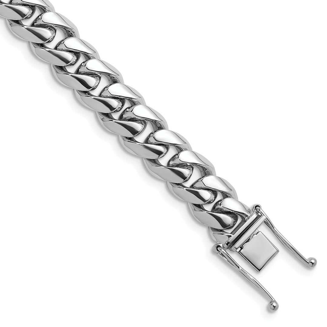 Platinum 10.5mm Curb Necklace, 18"