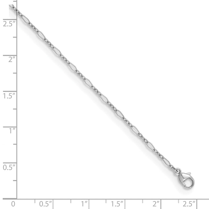 Platinum 2.4mm Open Link Chain, 16" - Chain - Design Jewellers Edmonton