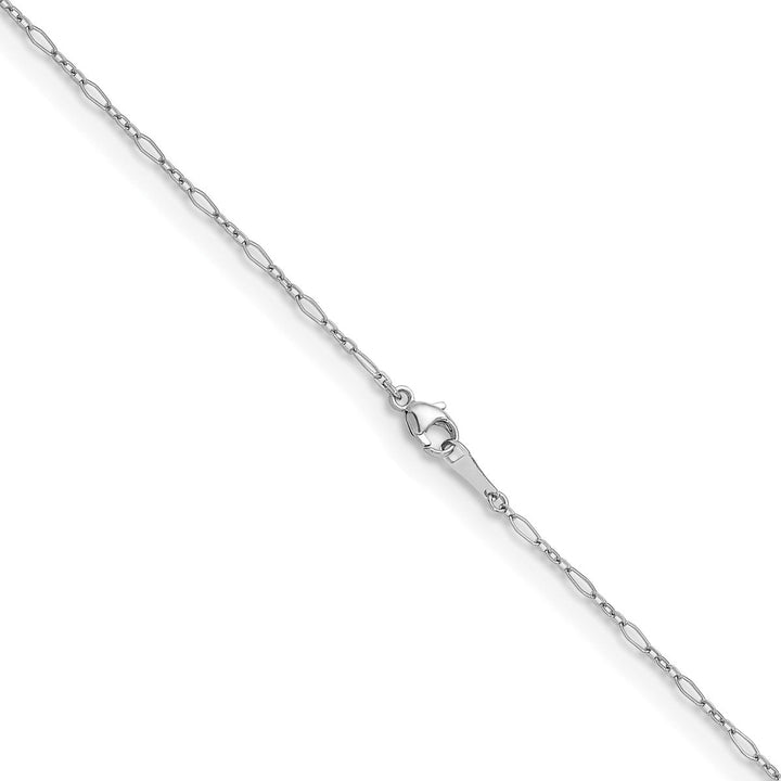 Platinum 2.4mm Open Link Chain, 16" - Chain - Design Jewellers Edmonton