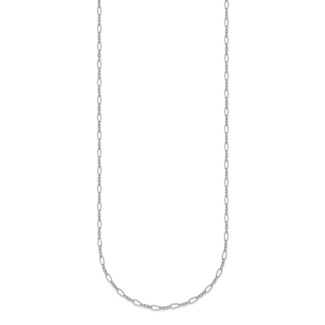 Platinum 2.4mm Open Link Chain, 16