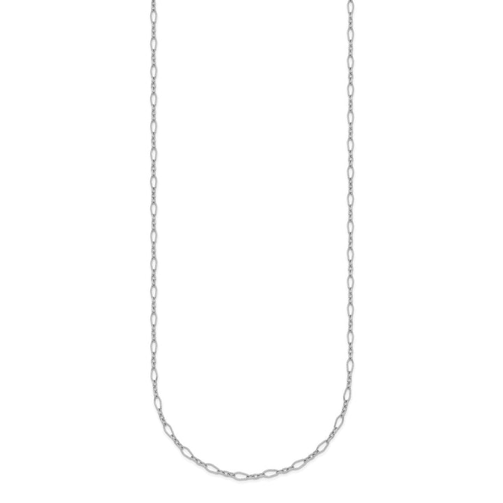 Platinum 2.4mm Open Link Chain, 16" - Chain - Design Jewellers Edmonton