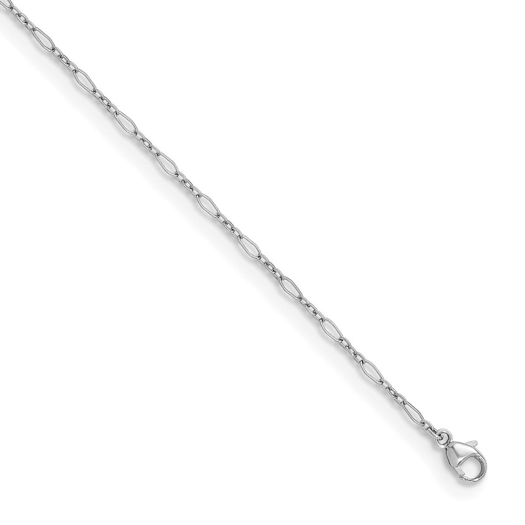 Platinum 2.4mm Open Link Chain, 16"
