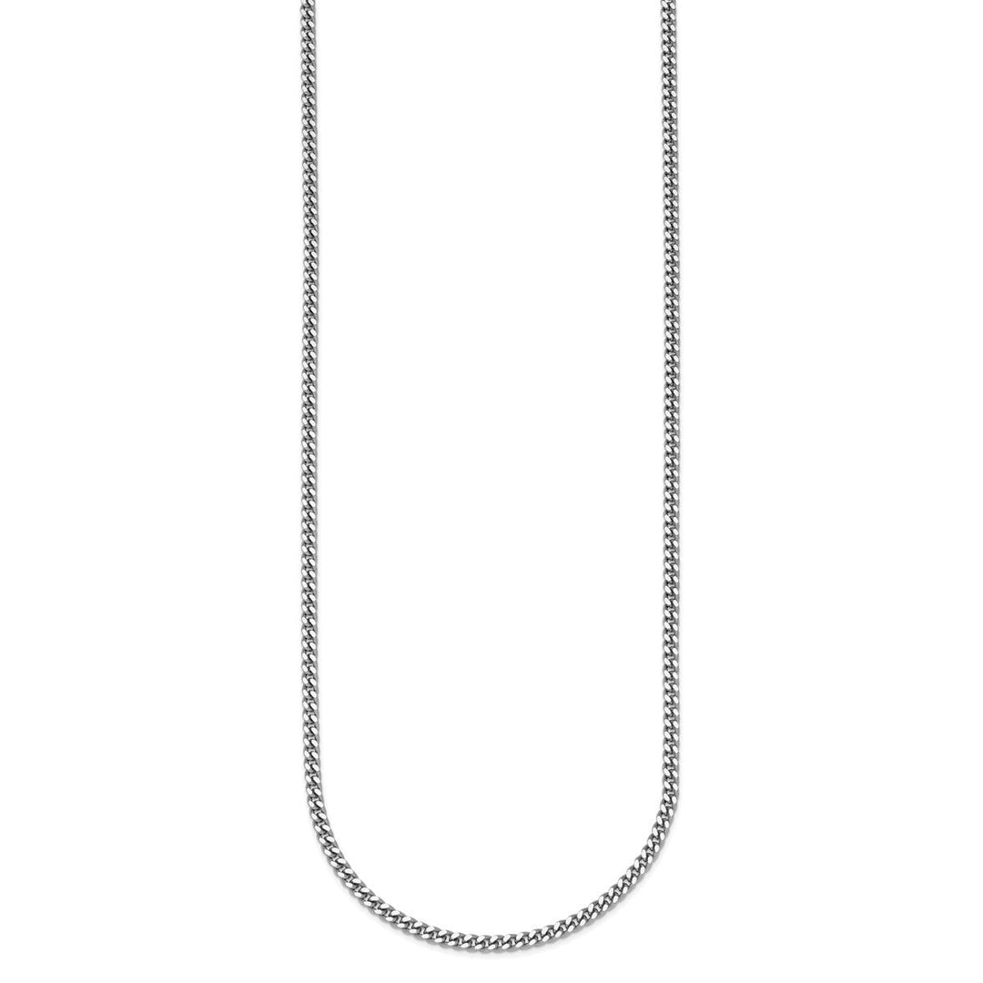 Platinum 2.5mm Curb Chain, 18