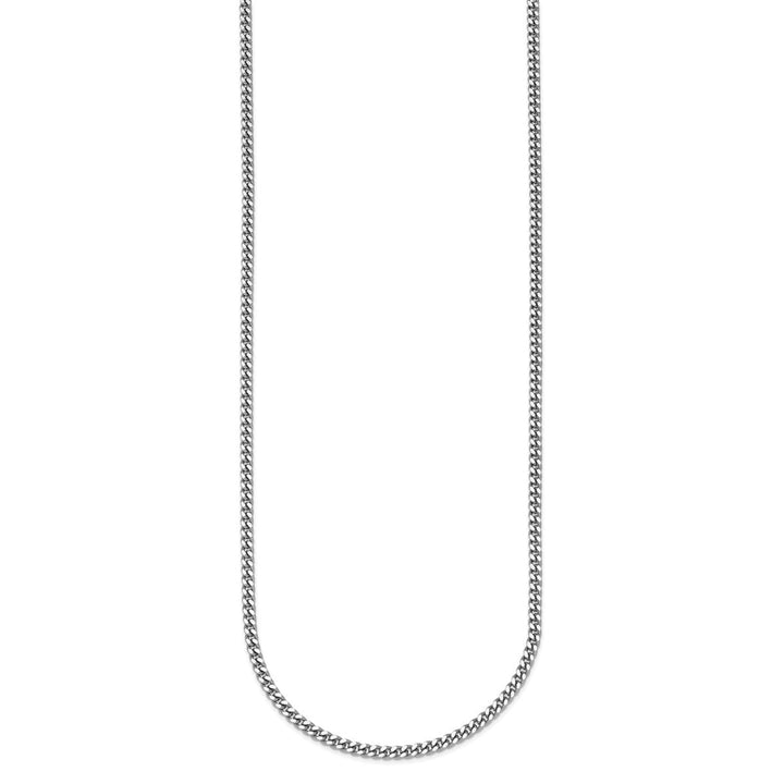 Platinum 2.5mm Curb Chain, 18" - Chain - Design Jewellers Edmonton