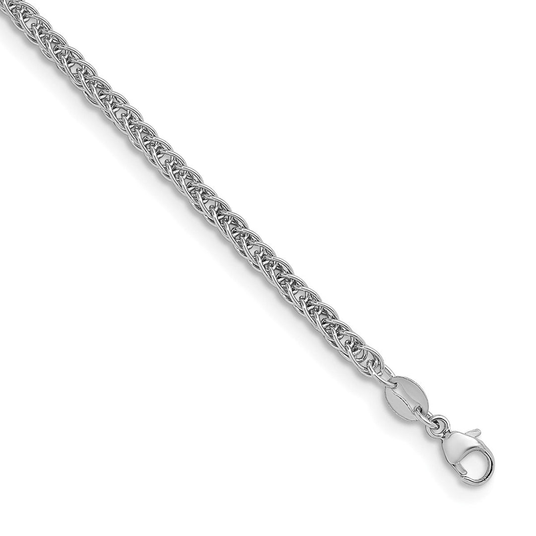 Platinum 2.5mm Spiga (Wheat) Chain, 16"