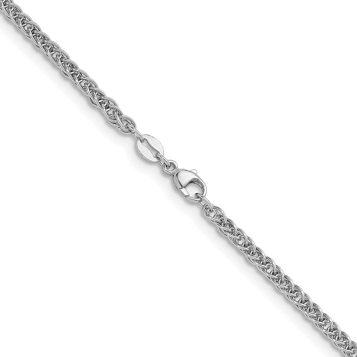 Platinum 2.5mm Spiga (Wheat) Chain, 16" - Chain - Design Jewellers Edmonton